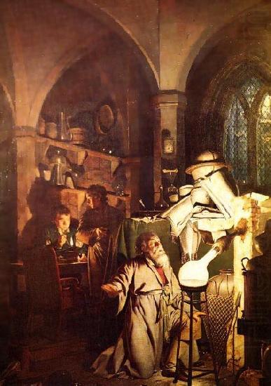Joseph wright of derby The Alchemist in Search of the Philosopher Stone, china oil painting image